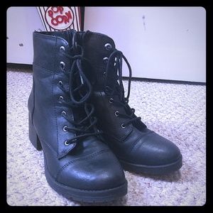 Rampage Krista Heeled Combat Boot.